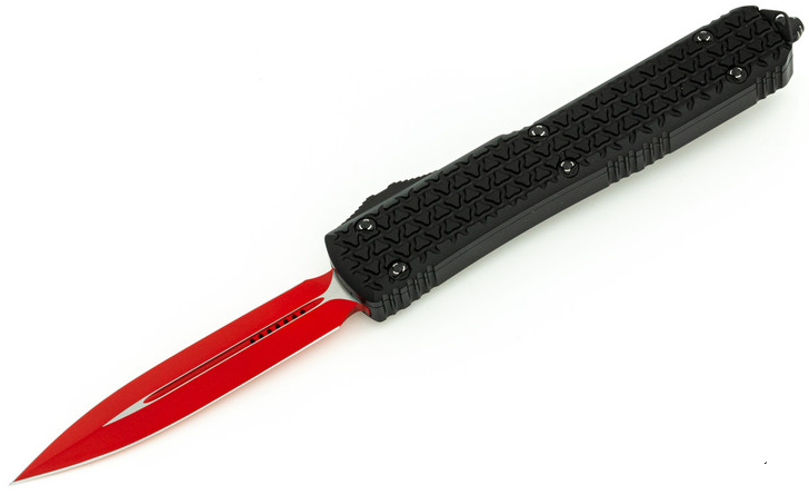 Microtech 122-1SL Ultratech D/E Sith Lord Black Handle Red Blade